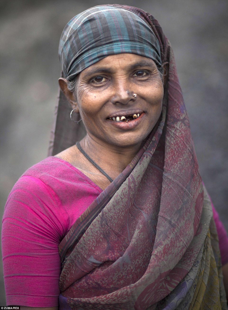 At the coal face: Mineral processing factory in Bangladesh where the
women do all the hard work